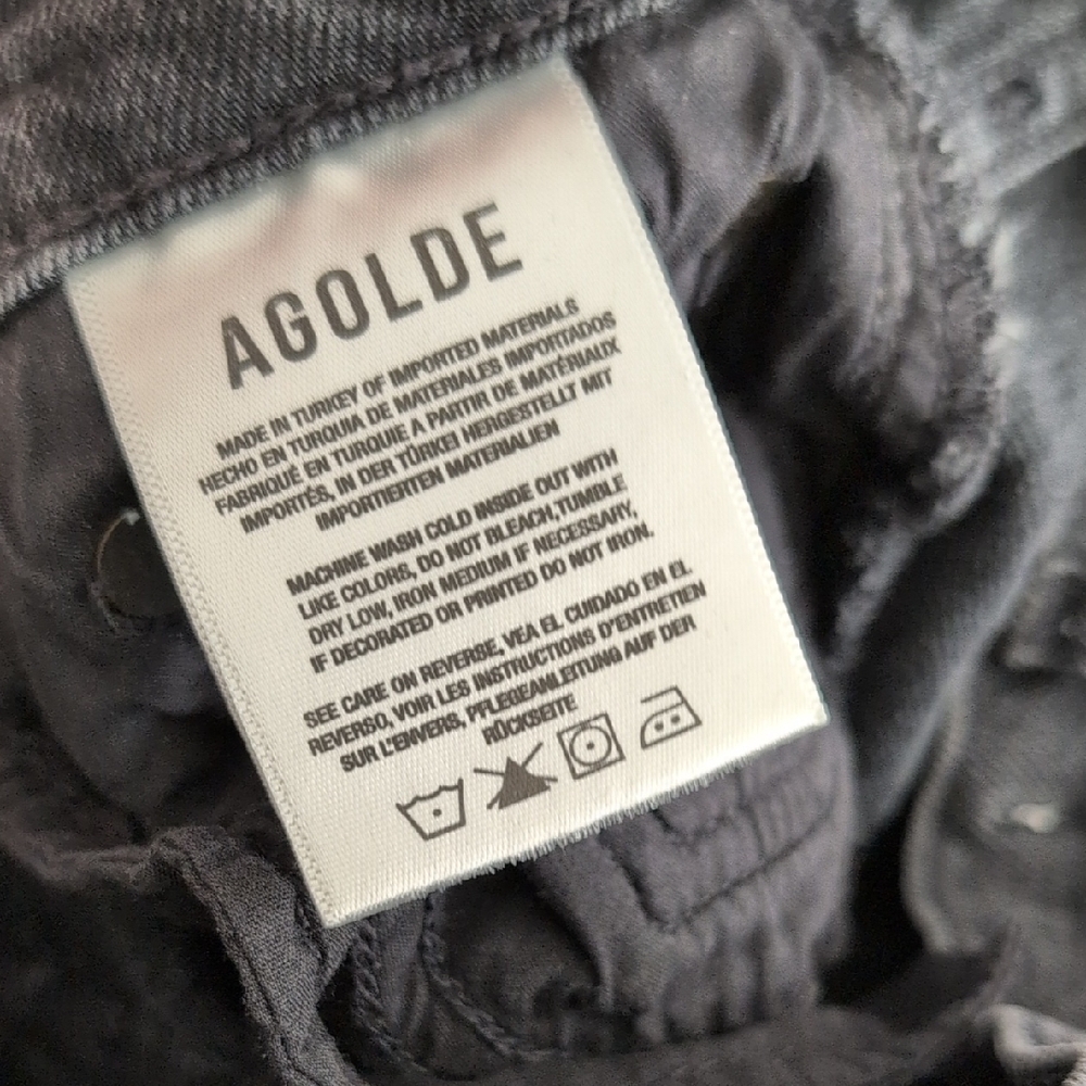 Agolde Women's Nico Black Skinny Jeans, Size 25 - Picture 5 of 10